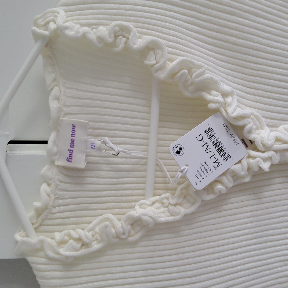 Free People Charlie Ruffled Knit In IVORY - Picture 5 of 16